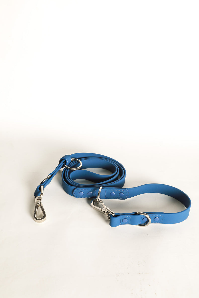 DOG LEASH HANDS FREE MULTIWAY WEATHERPROOF PVC NAVY BLUE