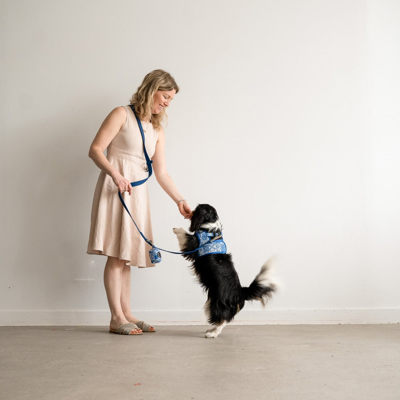 Hands-Free Multiway Dog Leash – Weatherproof PVC, 7ft | Navy