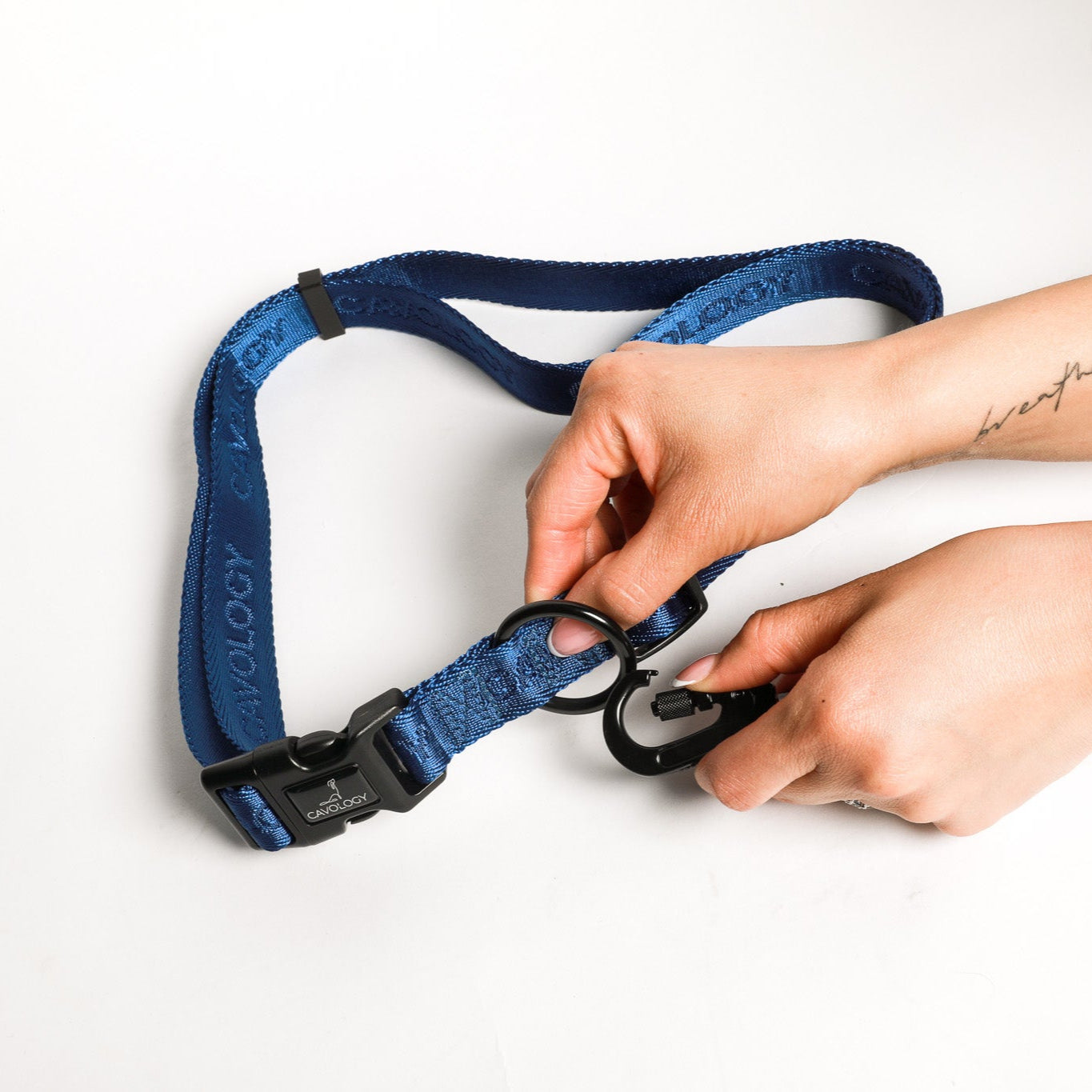 4-in-1 Hands-Free Dog Leash NAVY BLUE | Convertible Waist & Crossbody Walking Leash for Dog Parents