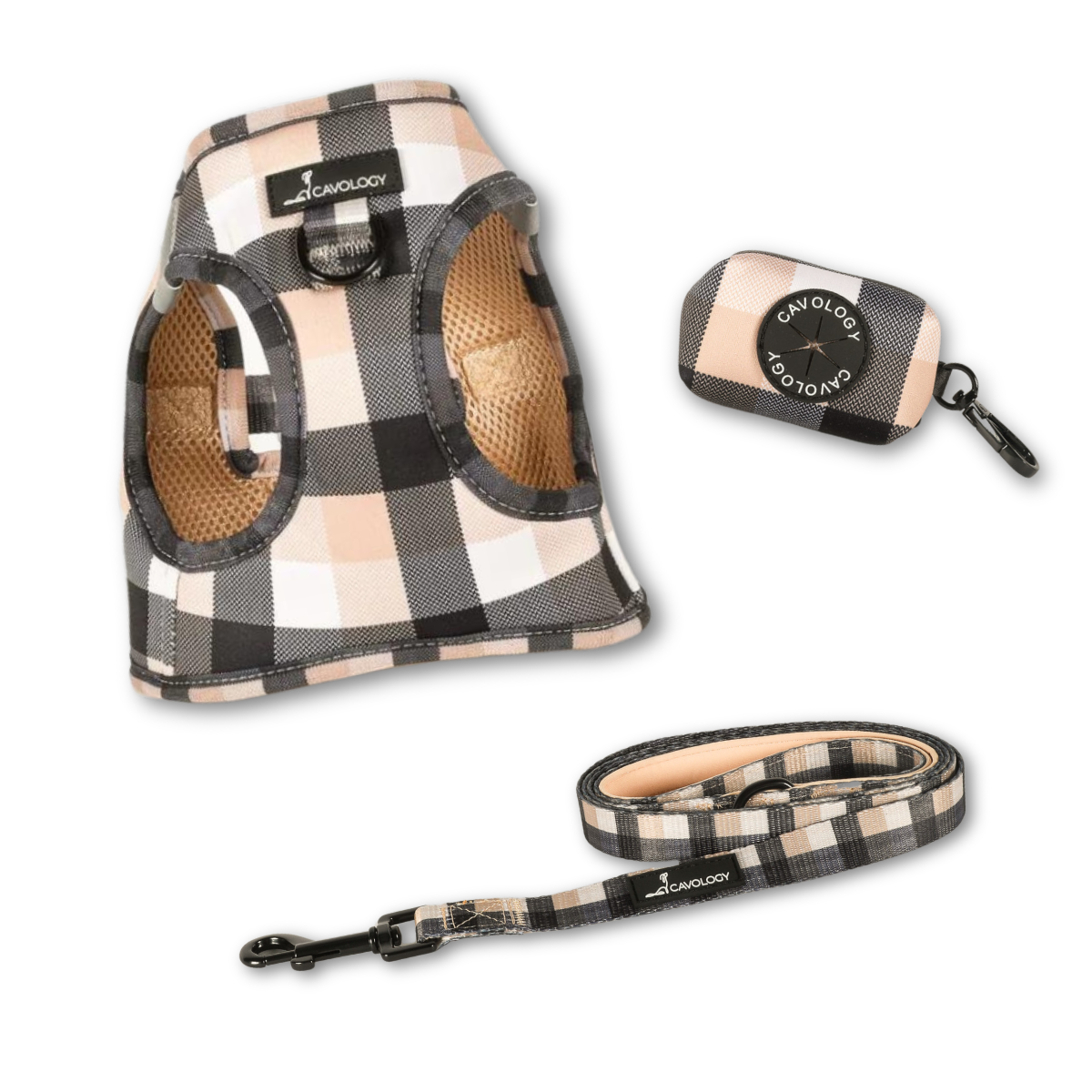 BUNDLE - Buffalo Plaid Beige Cafe Latte