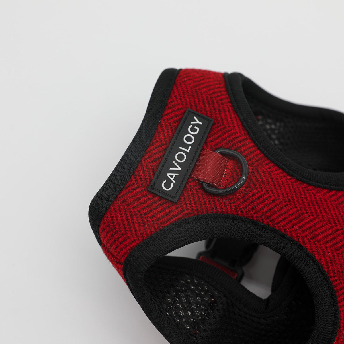 Cranberry Herringbone Vest Step In Dog Harness