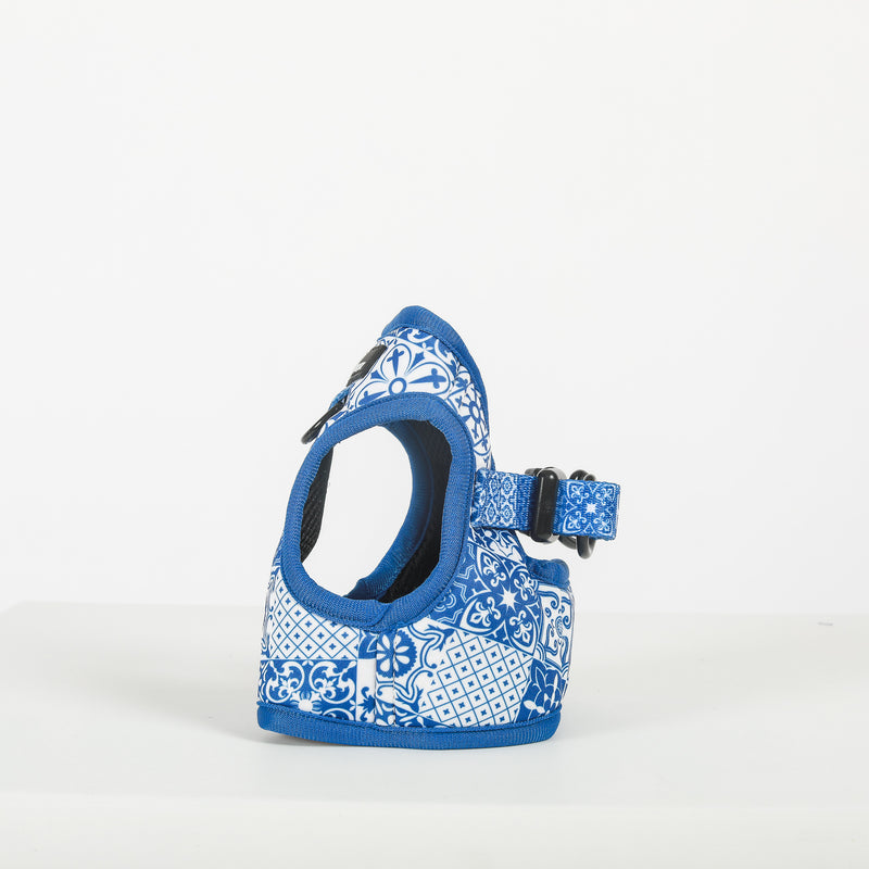 DOG HARNESS VEST STEP IN - Blue Tiles Lisbon