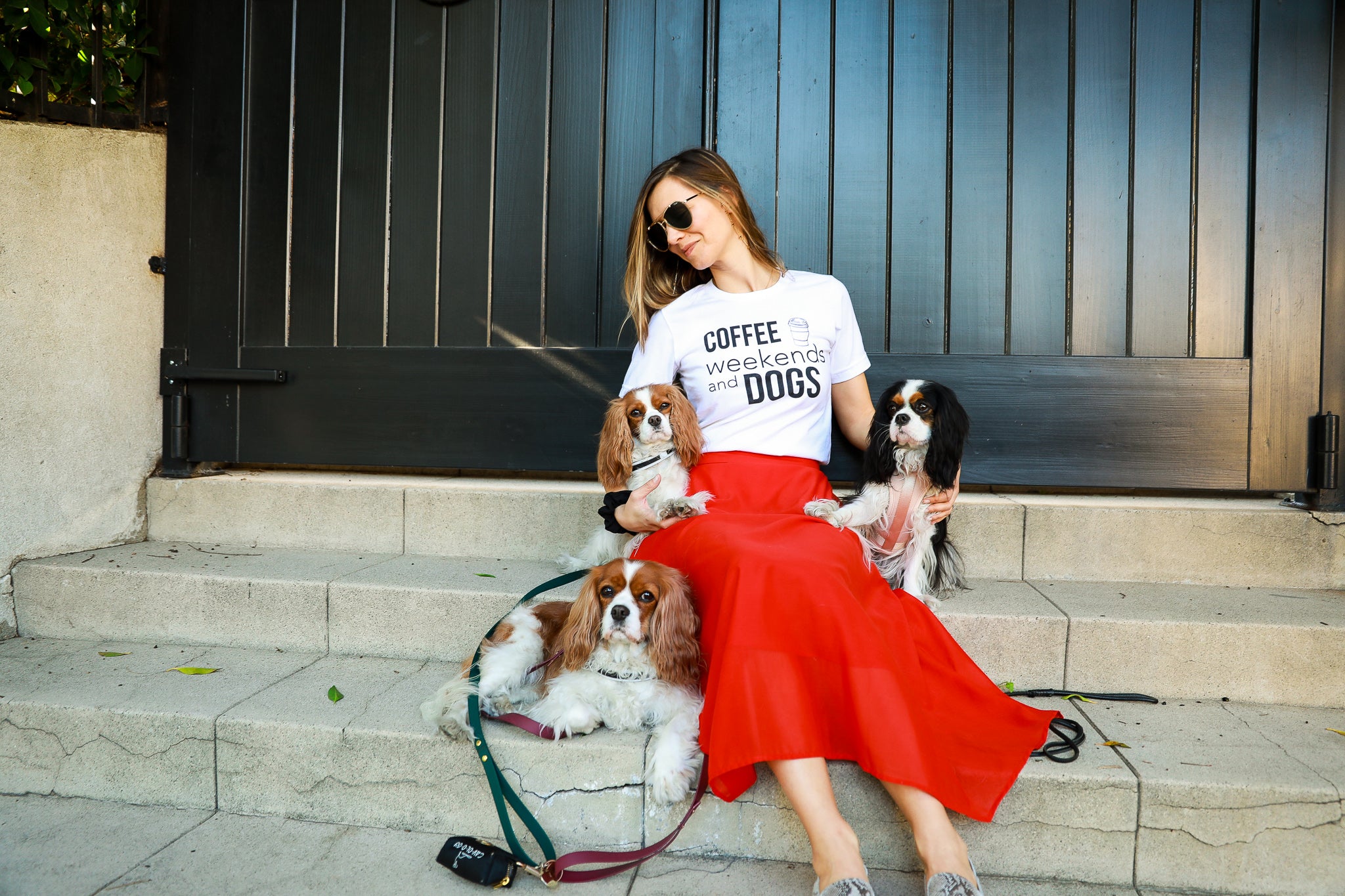 Coffee, Weekends & Dogs Short-Sleeve Unisex T-Shirt