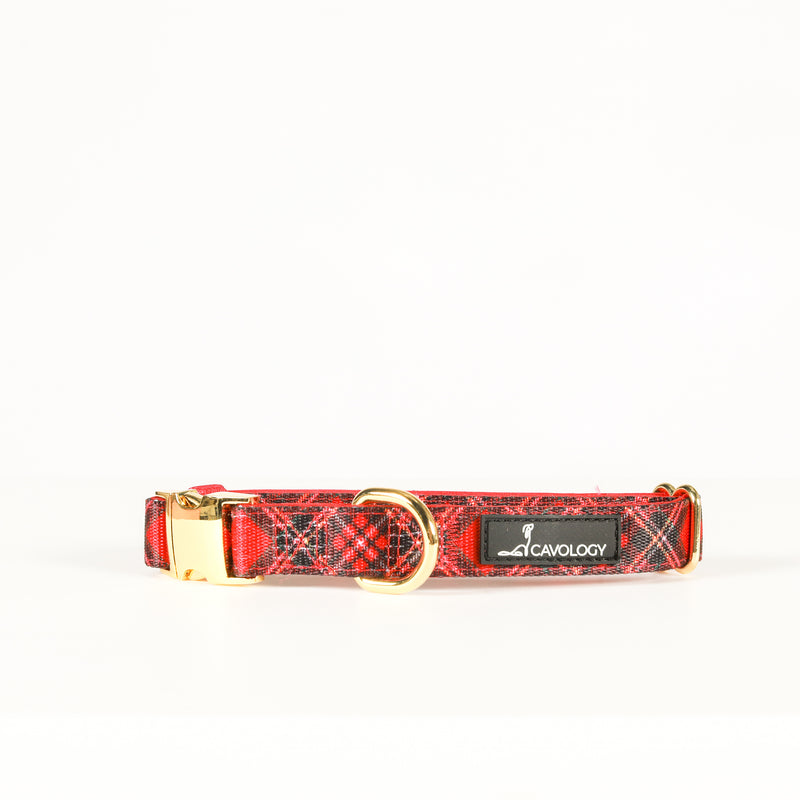 COLLAR - Red Plaid Tartan Winter Wonderland