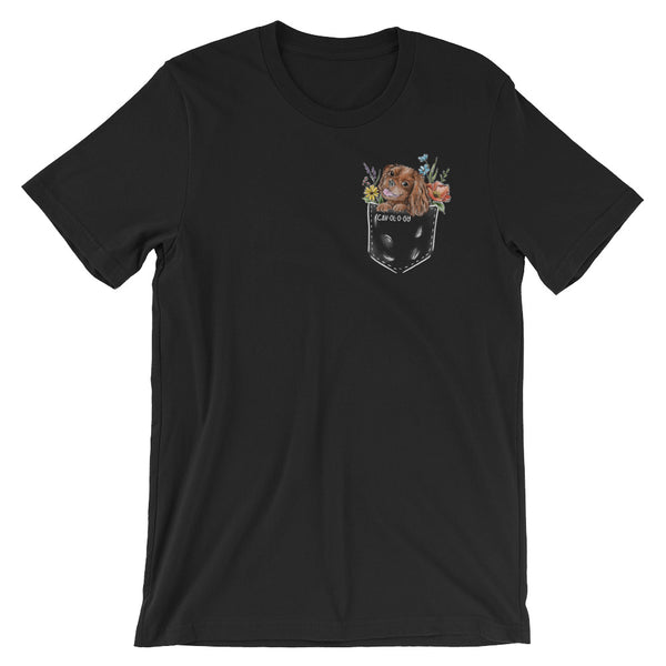 CAV IN POCKET (ruby) Black T-Shirt