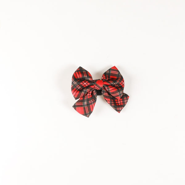BOW - Red Plaid Tartan Winter Wonderland