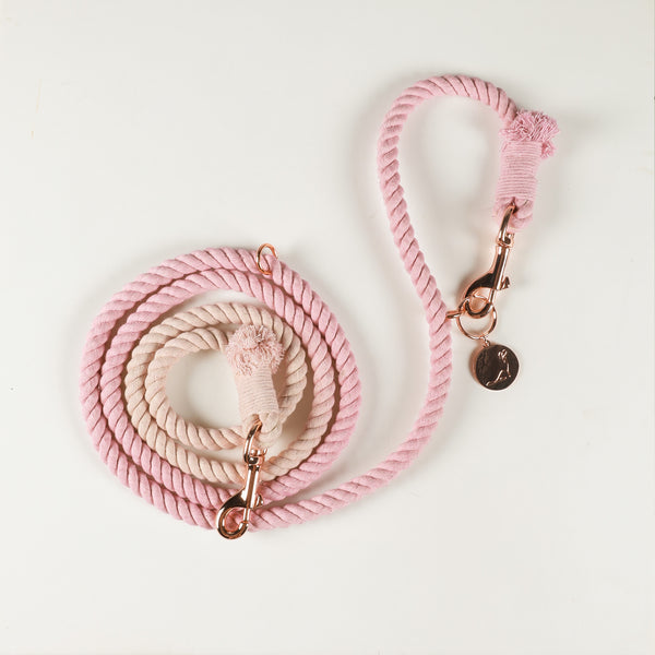 HANDS FREE ROPE LEASH - Pink Ombré