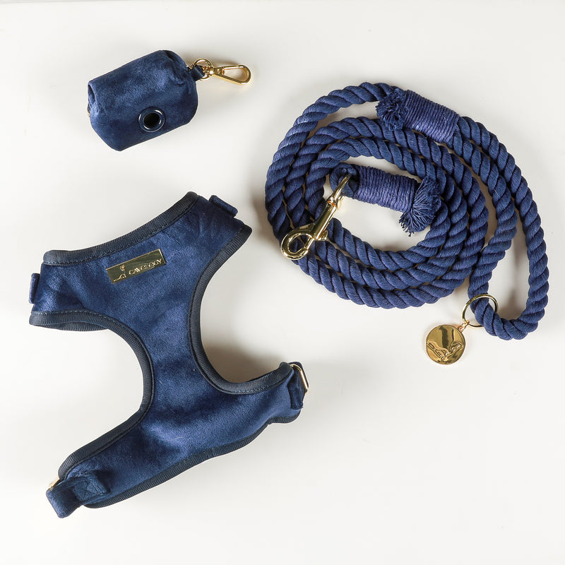 ROPE LEASH BUNDLE - Blue Velvet