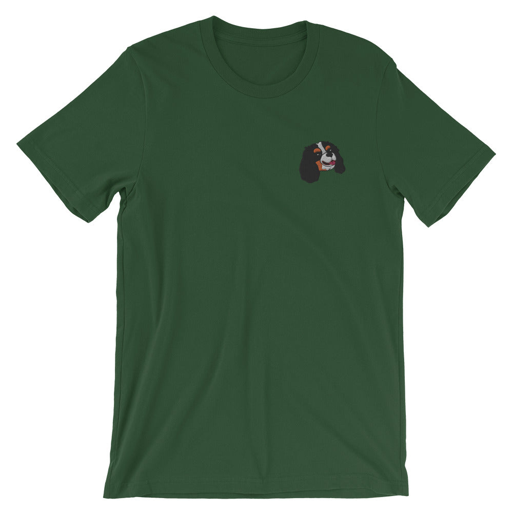Embroided Cavalier (Tricolor) Short-Sleeve Unisex T-Shirt