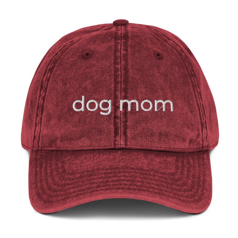 Dog Mom Vintage Cotton Twill Cap