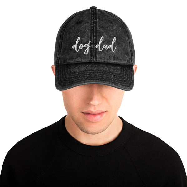 Dog Dad Vintage Cotton Twill Cap
