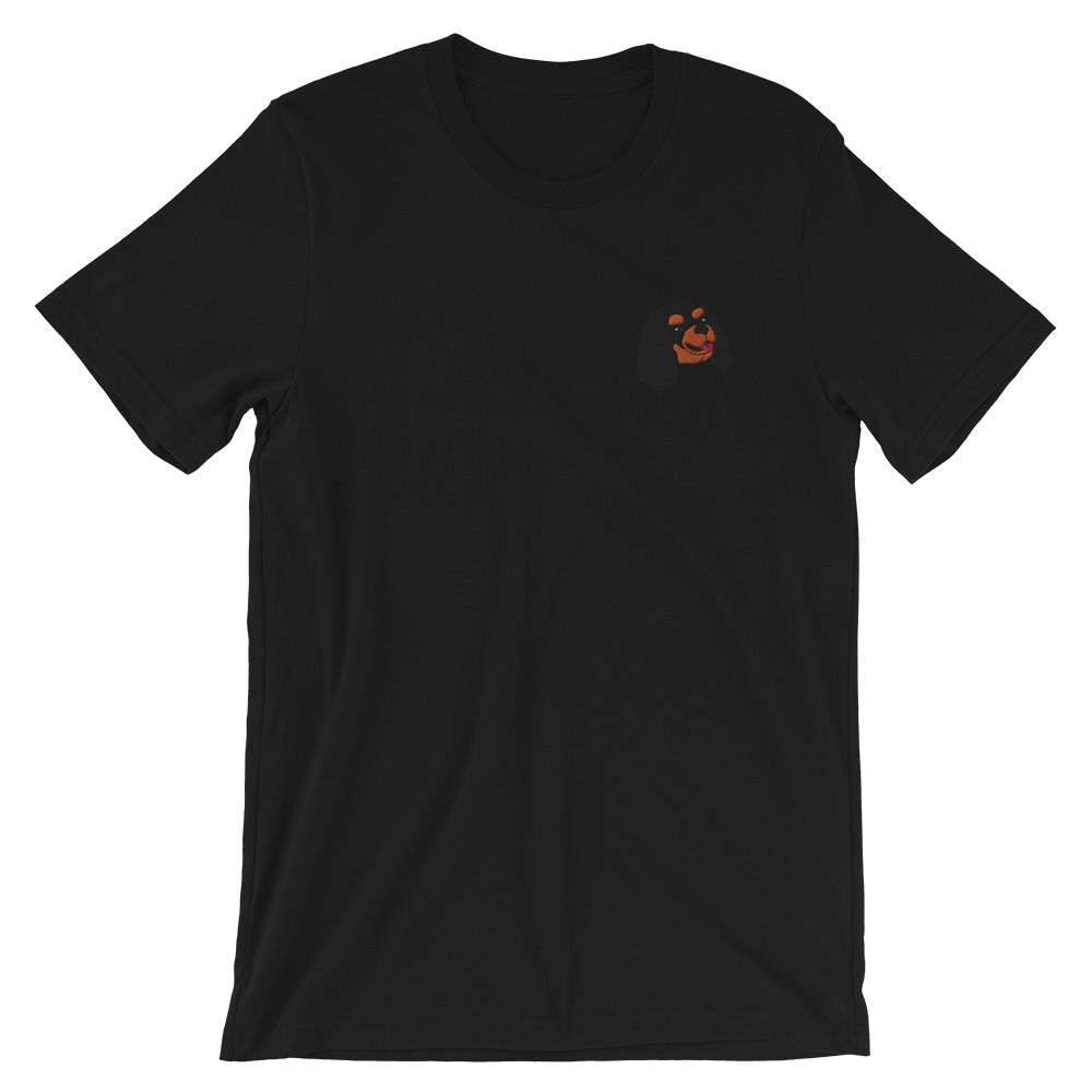 Embroided Cavalier (Black & Tan) Short-Sleeve Unisex T-Shirt