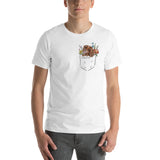 CAV IN POCKET (ruby) White T-Shirt