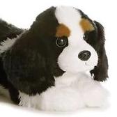 CAVALIER KING CHARLES PLUSH TOY - TRICOLOR (LARGE)