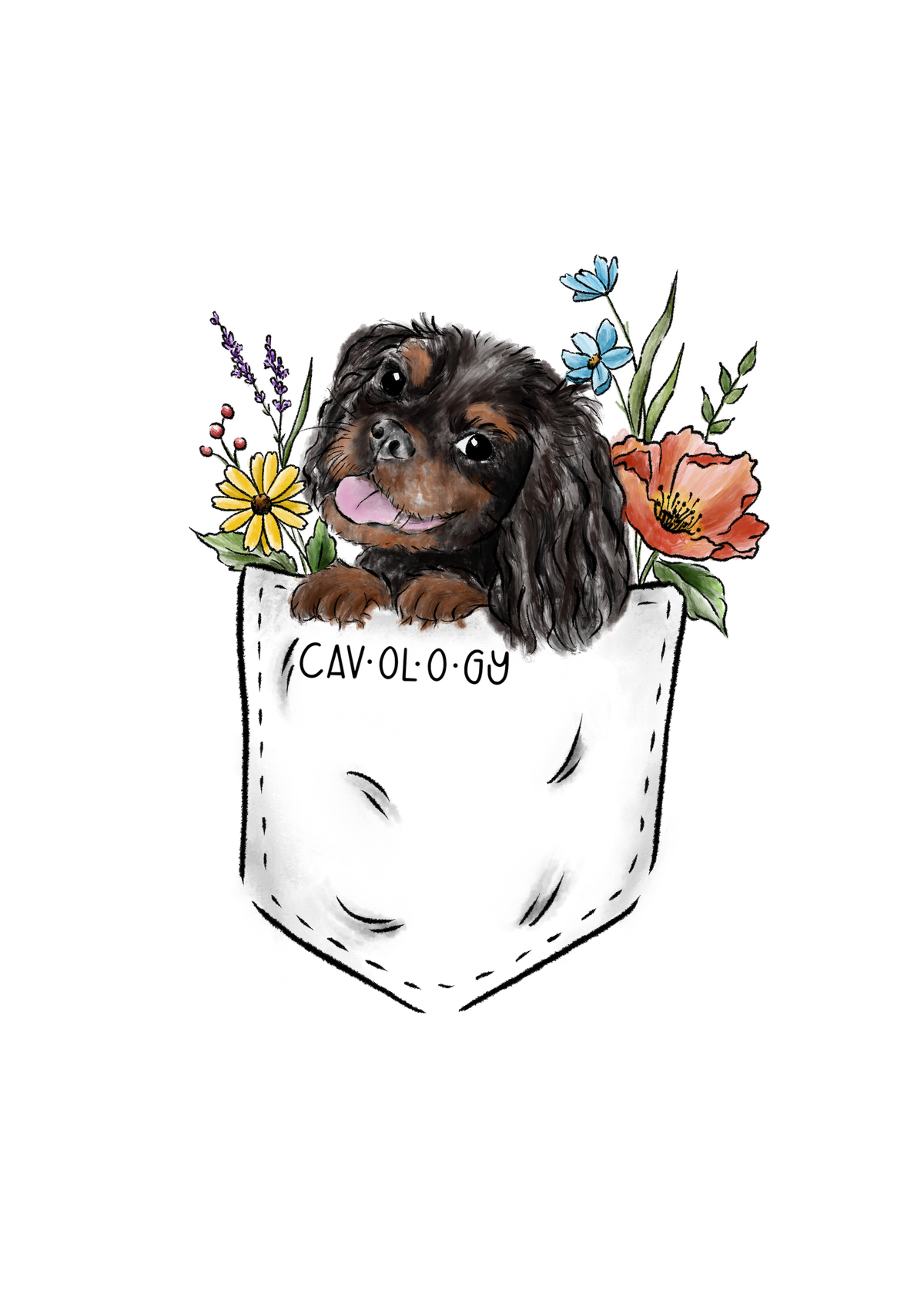 STICKER - Cav in Pocket Black & Tan